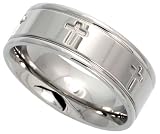 Surgical Steel 5/16 (8mm) Comfort Fit Cross Band