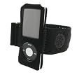 Apple iPod Nano 4th Generation (4G) (BLACK) Active Workout Sports Neoprene Sports Armband, with Retractable 3.5mm to 3.5mm Auxilary Cable + Charging Combo of USB Data 2in1 Sync Cable and USB Car and Wall / Travel Charger