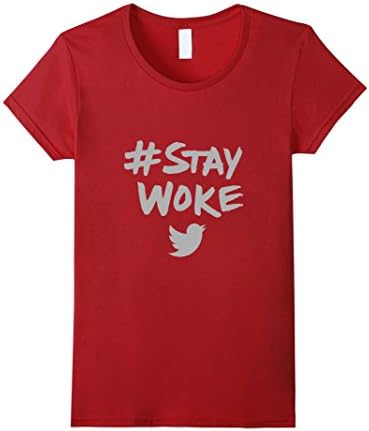 Women's Stay woke t shirt XL Cranberry