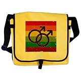 Messenger Bag Gay Male Symbols Grunge