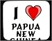 I Love Papua New Guinea Decorated Mouse Pad