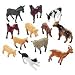 12 Farm Animal Miniature Toy Figures_s-1