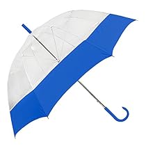Stromberg Brand The Bubble Fashion Umbrella, Clear/Royal Blue, One Size
