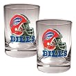 NFL Buffalo Bills Two Piece Rocks Glass Set - Helmet Logo