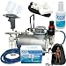 Complete Professional Turbo Tan Airbrush Sunless Tanning System with both a Single-Action Suction Feed Airbrush and a Trigger Style Gravity Feed Airbrush Gun plus a Pint of 8.5% DHA Solution with Medium Bronzer, a 4 Solution Variety Pack (1 Pint Total), a Tanning Tent and an Accessories Kit