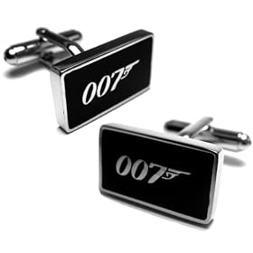 James Bond 007 Silver Cufflinks Cuff Links