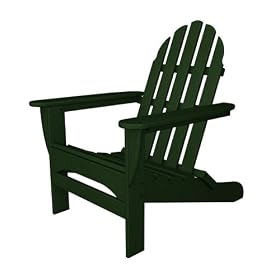 Polywood Outdoor Furniture Classic Adirondack Chair, Green-Plastic Recycled Materials by