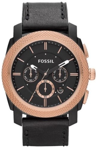Fossil Machine Leather Watch - Black Fossil Machine Leather Watch - Black