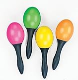 Plastic Neon Fiesta Maracas (1 dz) [Toy]