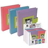 Malden International Two Tone Brights Series, Bound Brag Book Photo Album with Pattern Cover, Holds 48 4