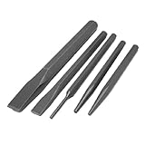 uxcell チゼル　彫刻刀　　掘削　　ピンセンター　テーパーツール　新しい　ブラック　黒い　5本セット