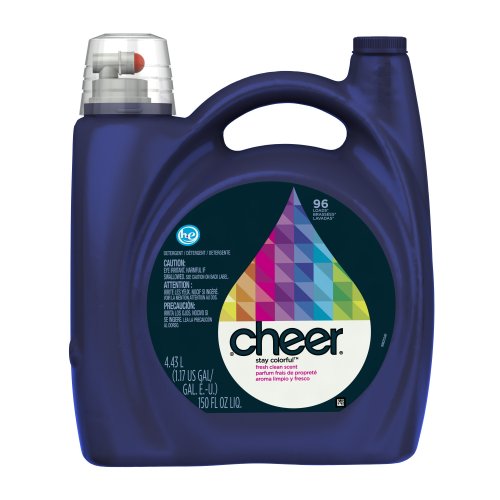 Cheer 2x Ultra Liquid Detergent He Fresh Clean Scent 96 Loads, 150 Fluid Ounce