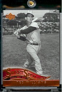2005 Upper Deck Sweet Spot Classic Baseball Card #86 Ted Williams Boston Red Sox - Mint Condition - In Protective Display Case !
