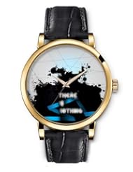 SPRAWL Aanalog Fashion Series Gold Ladies Watches of Genuine Black Leather Strap,Unique Wrist Watch for Women Girls Designed with Tent in the field
