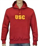 Nike Men's USC Fleece Hoodie Sweatshirt-Crimson-XL