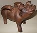 Whimsical Cast Iron Flying Pig Statue