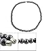 Women Men Dark Grey Round Hematite Beads Magnetic Necklace