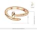 ROXI 18k Rose Gold Plated Custom personalized Nail Ring Pure Hand-made Unique Elegant (Sizes 6 7 8)