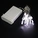 50 Waterproof Ice White LED Battery Operated Fairy Lights on Clear Cable