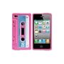 InSassy Pink/Blue Cassette Tape Case / Skin / Cover for Apple iPhone 4 /4G (AT and T and Verizon)