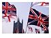 Union Jack and Other Flags, London, England, London Photographic Poster Print by Walter Bibikow, 24x18