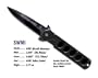 Smith & Wesson SWMIS Military Issue Serrated Spear Point Knife, Black