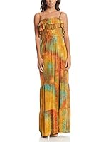 Aftershock Vestido Largo (Naranja / Verde)