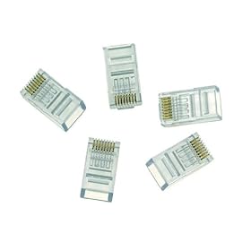 Paladin 9546 RJ45 Modular Plugs WE/SS 8P8C for Round/Flat, Solid/Stranded Wire, 10-Pack