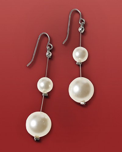 Click here to buy Faux-pearl earrings.