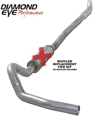 Diamond Eye 01-07 Chevy 6.6L Turbo Back Single OffRoad Quiet-Tone 4" W/O Muffler
