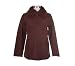 Centigrade Suede Zip Front Jacket Faux Fur Collar Medium Chocolate Brown