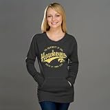 Iowa Hawkeyes Heather Black Women's Swept Up Scoop Neck Sweatshirt
