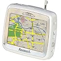 Ashroti Pocket Vehicle GPS Navigator, White with Preloaded USA & Canada Maps