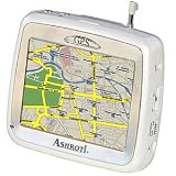 Ashroti Pocket Vehicle GPS Navigator, White with Preloaded USA & Canada Maps