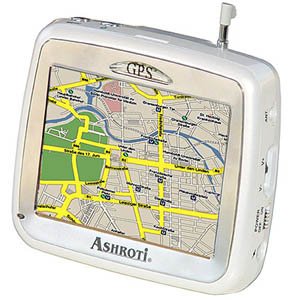 Ashroti Pocket Vehicle GPS Navigator, White with Preloaded USA & Canada Maps