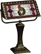 OTTAWA SENATORS Team Logo Art-Glass BANKER'S LAMP (13 1/4" Tall x 10 1/4" Wide) by Memory Company