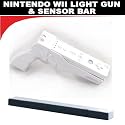 Wii Wireless Sensor Bar + Nintendo Wii Controller Light Blaster Gun