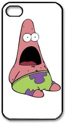 Wael alamoudi's Shop 7229422M12657798 AZA Hard Case for iPhone 4,iPhone 4S, Spongebob Squarepants Patrick Star Protective iPhone Cover-Black/White