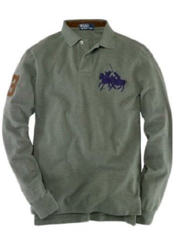 Polo Ralph Lauren Men's Classic Fit Dual Match Long Sleeve Polo XX-Large Heather Shamrock