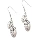 Sterling Silver Egg Shaped Star Decorated Earrings