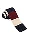 H2H Mens Casual Stripe Patterned Knit Neck Tie Wine US/Asia None (KMANT052)