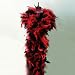 Red and Black Feather Chandelle Boa for halloween, party