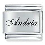 Edwardian Script Font Name Andria Gift Laser Italian Charm - B0001WILJE