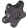 DimcoGray Black Thermoplastic 5 Star Fluted Torque Knob Female, Brass Insert: 3/8-16" Thread x 1/2" Depth, 2-1/4" Diameter x 1" Height x 7/8" Hub Dia x 1/2" Hub Length (Pack of 10)