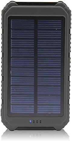 Solar Charger, Portable 5000mAh Solar Battery Charger Rain-Resistant Shockproof, Dual USB output Solar Powered Phone Charger for iPhone, iPod, iPad, Samsung, GPS