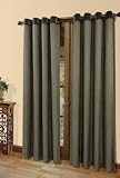 Harrison Grommet Top Curtain Panel - 95'' long : Color : MERCURY GREY