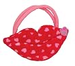 Ty Smooches - Lip Purse - Red with Pink Hearts