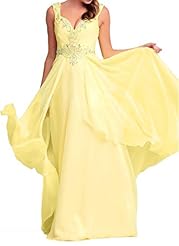 Sexy V-neck Applique Chiffon Evening Dress/Prom Dress 