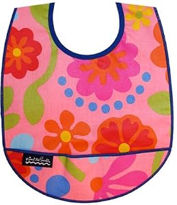 Mimi the Sardine Organic Bib, Pink Flora
