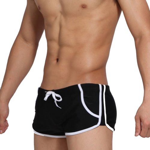 Mens Swimwear Sexy Sport Shorts Tie Rope Swim Trunks